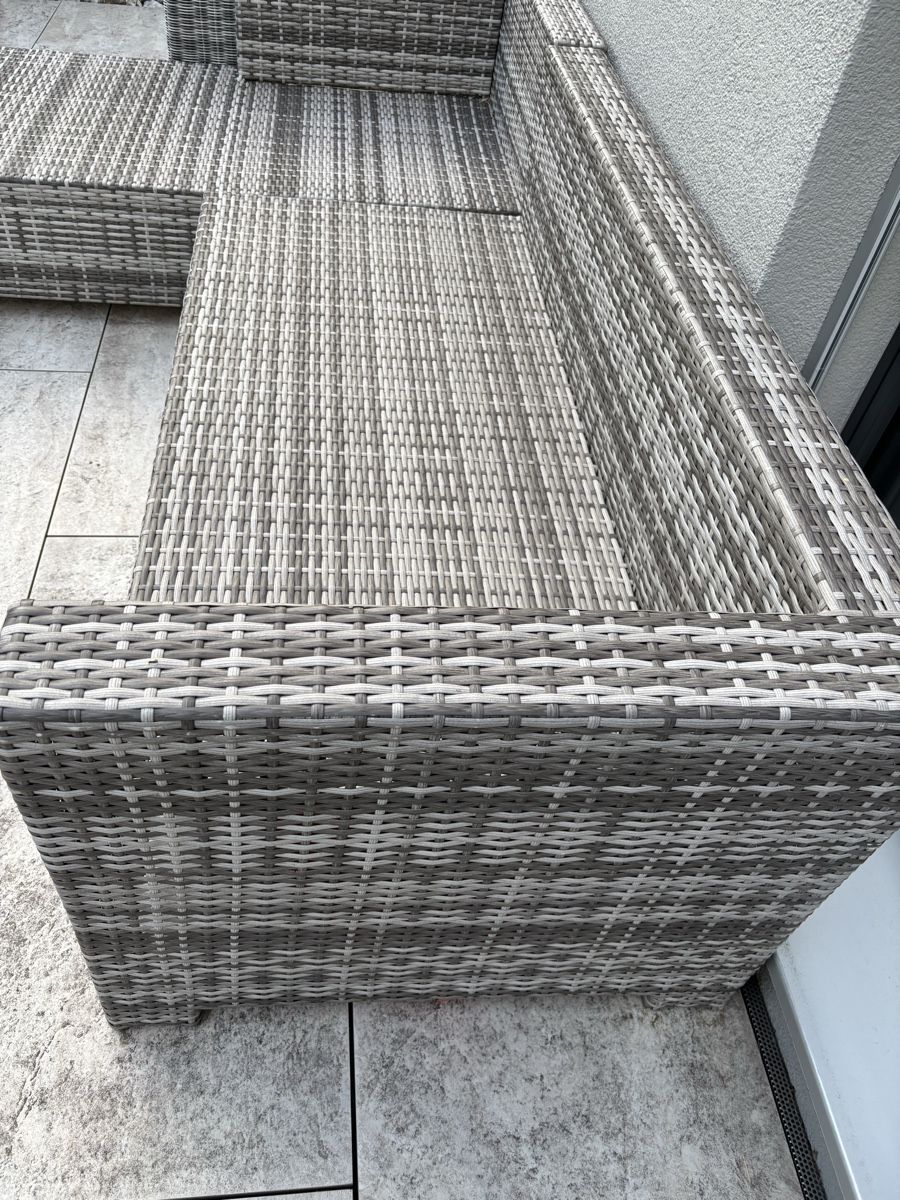 Divani: Loungemöbel Rattan Optik grau Set 2-teilig – Usato da Buchs sg venduto da Krispykristy 4