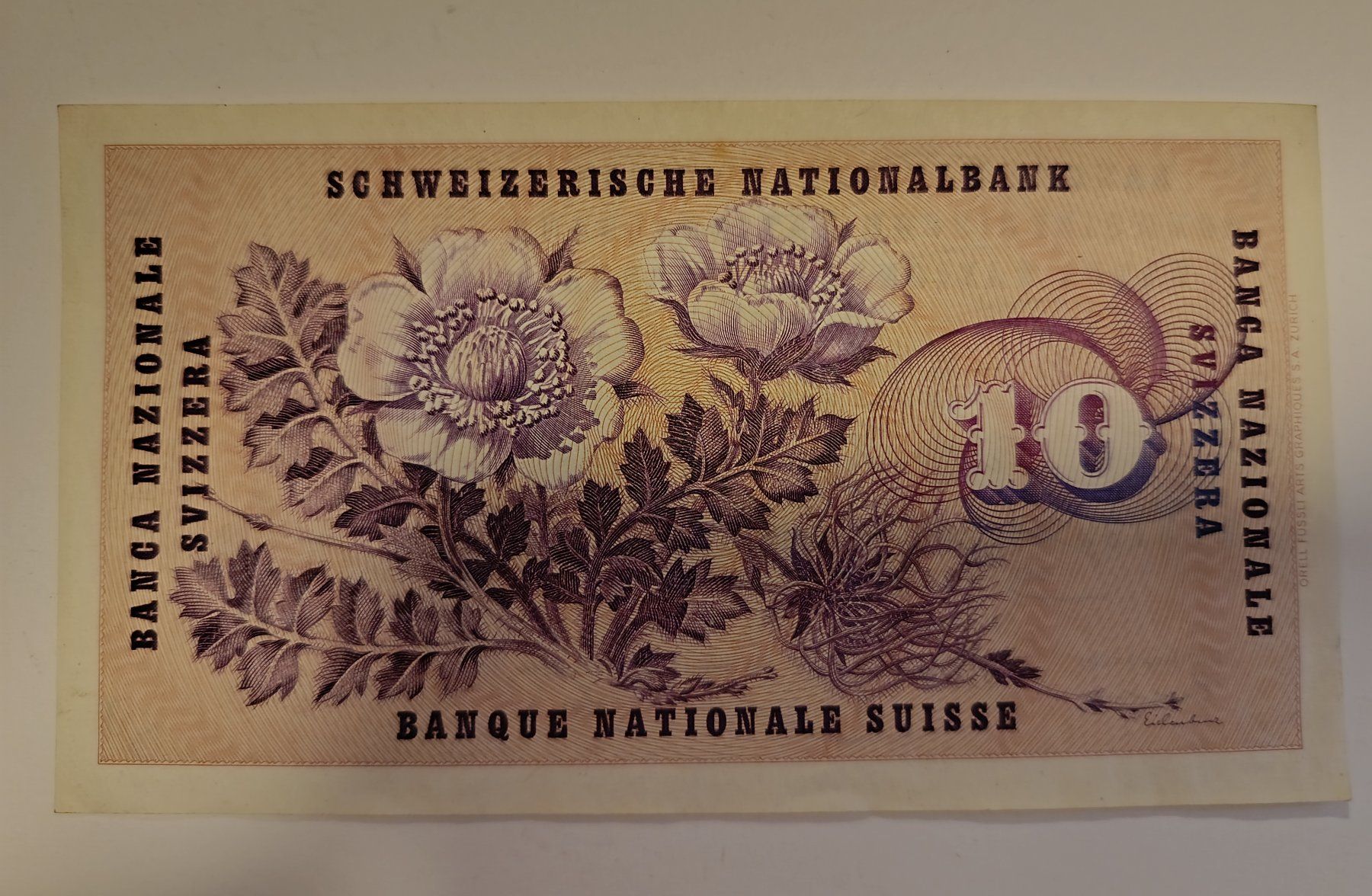 10 Fr. Note Gottfried Keller ungefaltet 21. Jan. 1965 (Gebraucht) in ...