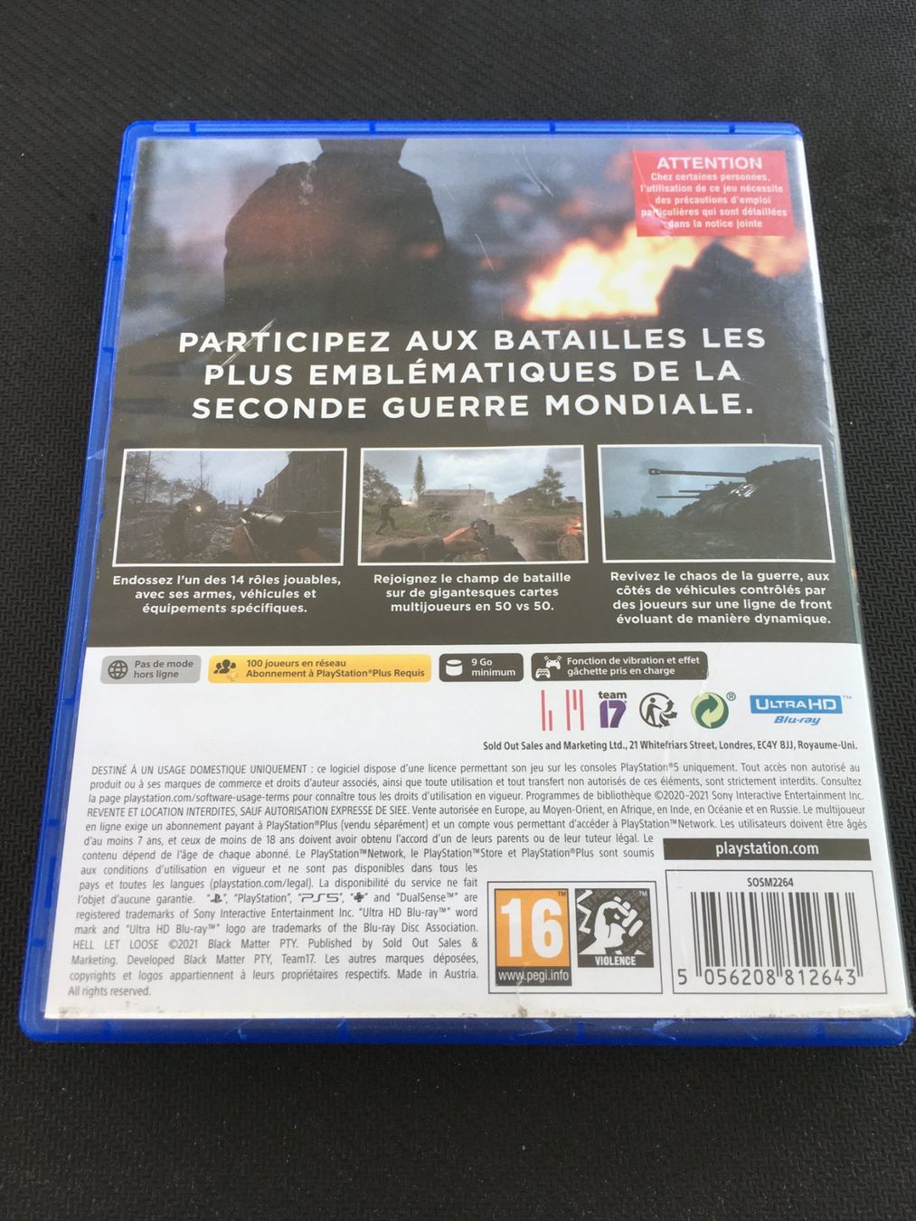 Sony Jeux: Hell let loose - PS5 / Playstation 5 – D'occasion à St.Gallen par sjosjo 1