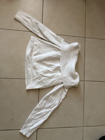 Damen Pullover weiss langarm gebraucht guter Zustand