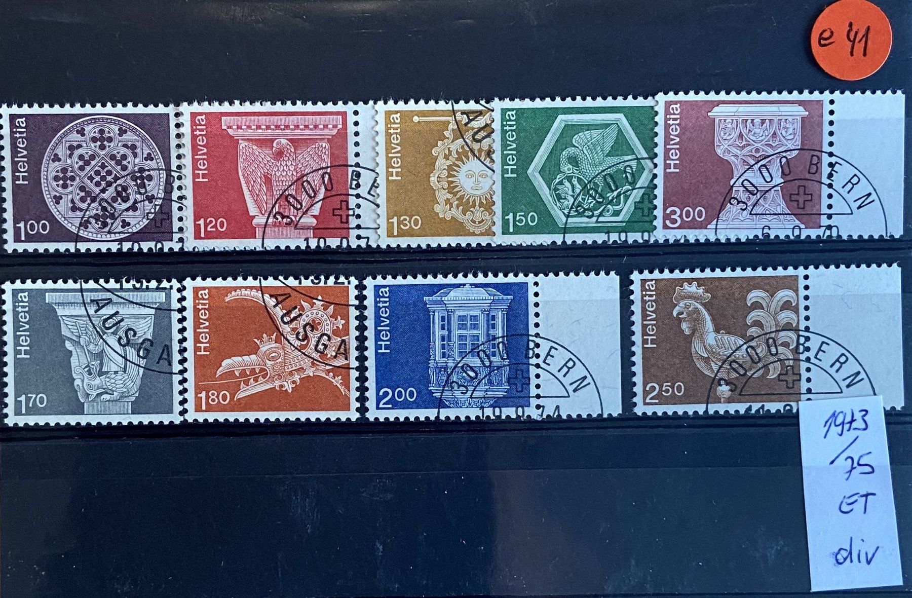 Tutti i francobolli: Lot Schweizer ET Briefmarken Sätze – Usato da Böckten venduto da Hansi36 1