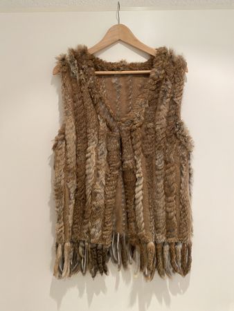 LEONARDO Damen Winter Gilet Neuwertig Echtfell Grösse 36
