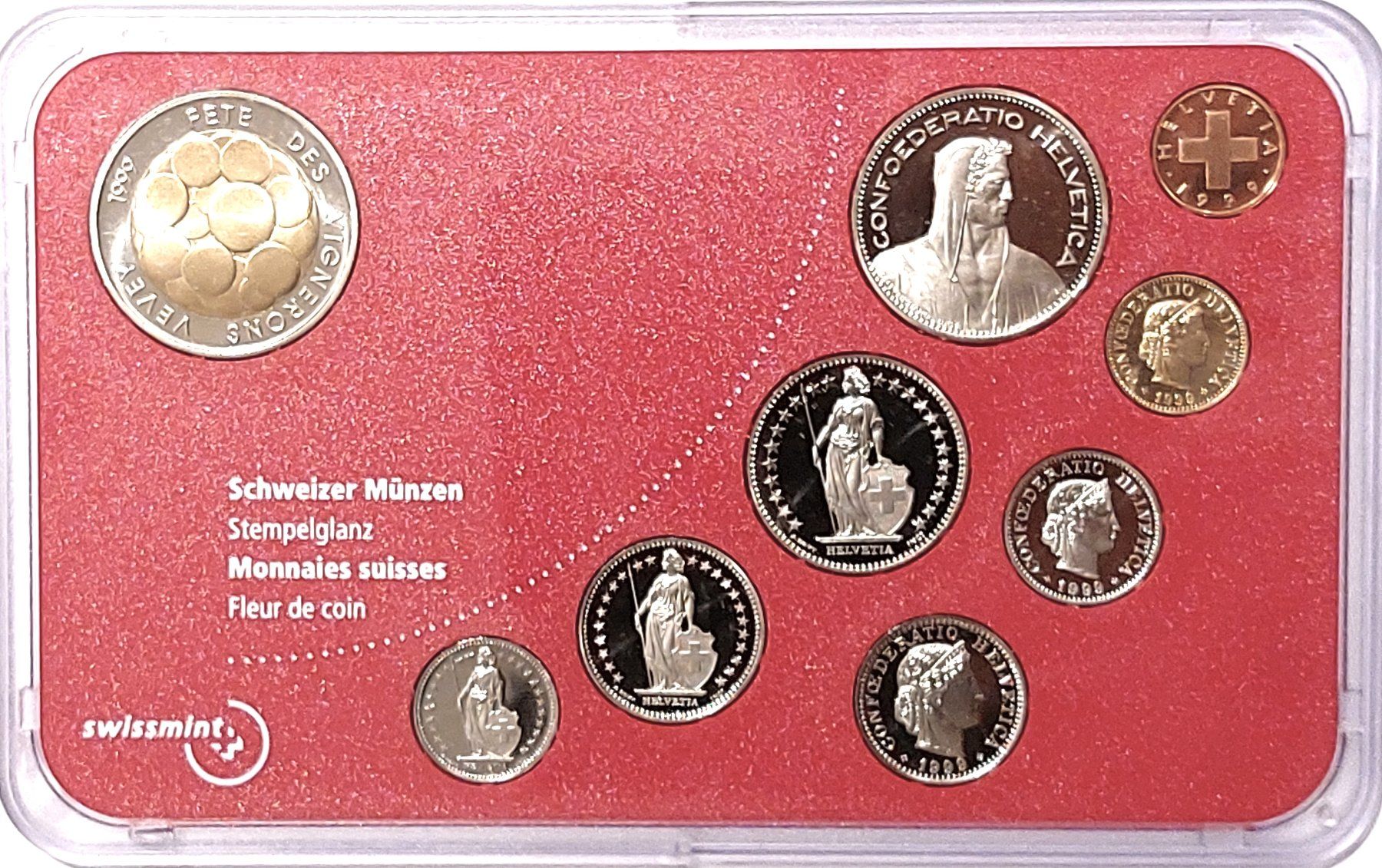 Tutti le monete: Münzsatz Schweiz 1999 stgl. – Nuovo (secondo la descrizione) da Arch venduto da coinsandmore 3