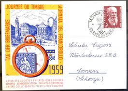 1959 Tag der Briefmarke  auf Originalkarte