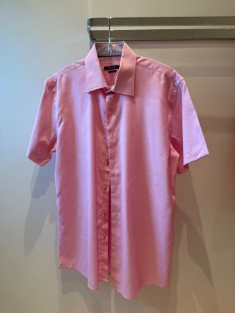 NAVYBOOT Kurzarmhemd in Rosa mit Deko am Kragen, Gr. 41