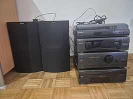 Chaîne Hi-Fi SONY Vintage Tourne-disque Vinyle et Enceintes