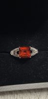 Echter Granat Ring Grösse verstellbar 925 Silber