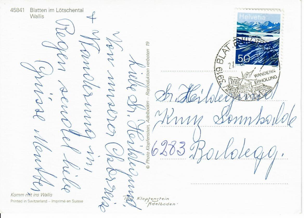 Cartoline postali: Blatten im Lötschental – Usato da Hochdorf venduto da Ziegel-16 1