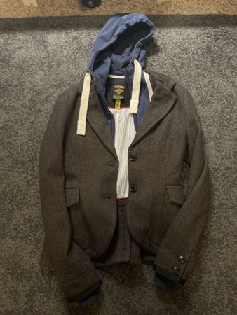 Superdry Jacke mit Kapuze braun Grösse S