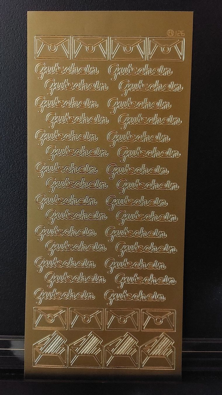 Sticker: "Gutschein" Sticker Gold oder Silber / Neupreis Fr. 2.90 – Nuovo e nell'imballaggio originale da Zollikofen venduto da Blackie 1