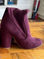 Magnifiques bottes bordeaux effets daim neuves