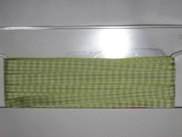Nastri decorativi: Karoband Polyester hellgrün/weiss 1cm breit – Nuovo e nell'imballaggio originale da Füllinsdorf venduto da Schlupp