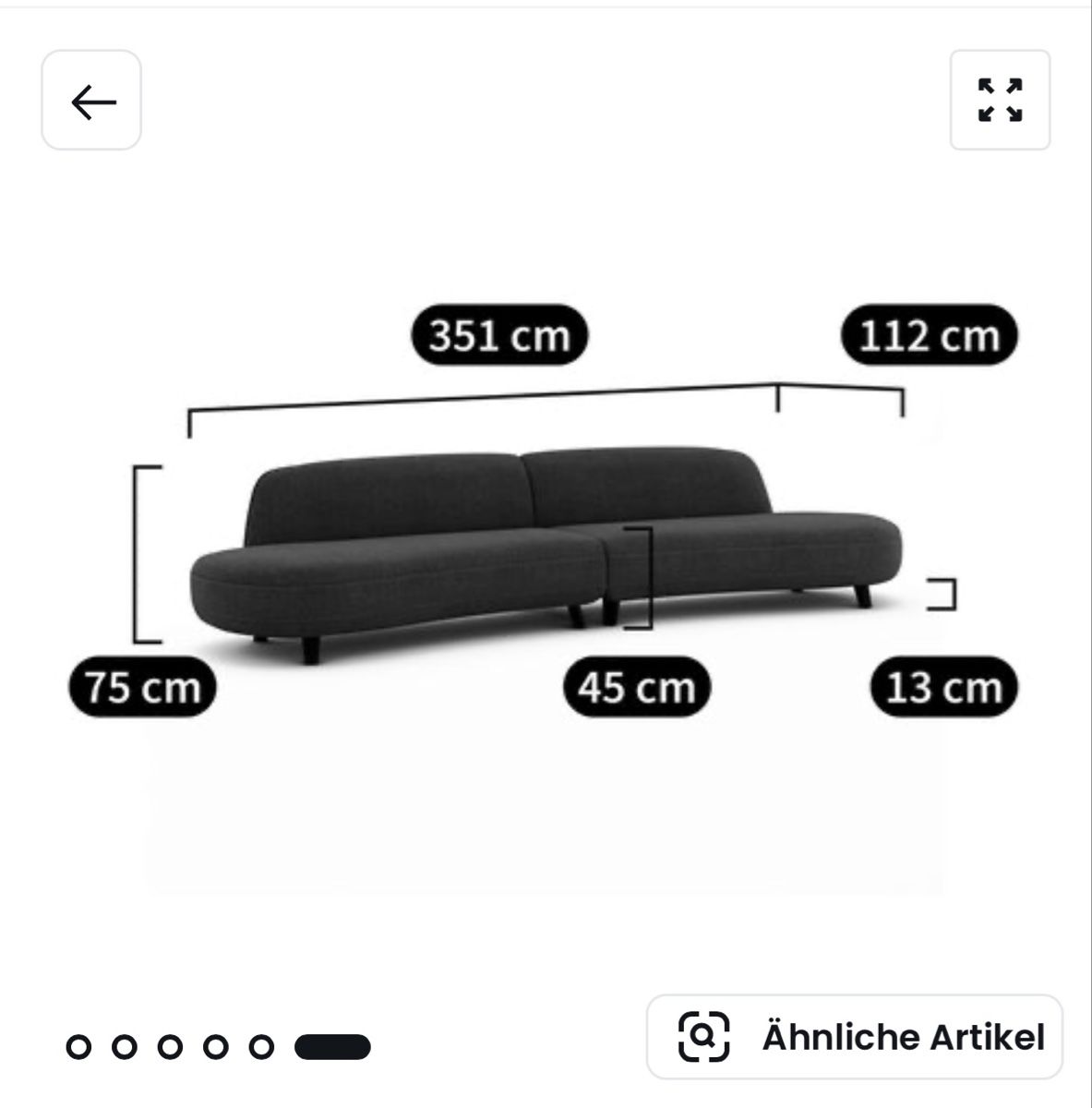 Divani: 6-Sitzer-Sofa Rosebury, Chambray-Leinen, Design by E. Galli – Usato da Zürich venduto da joal2 8