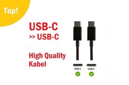 Lade-Kabel USB-C >> USB-C  Samsung iPhone Sony Xiaomi Google