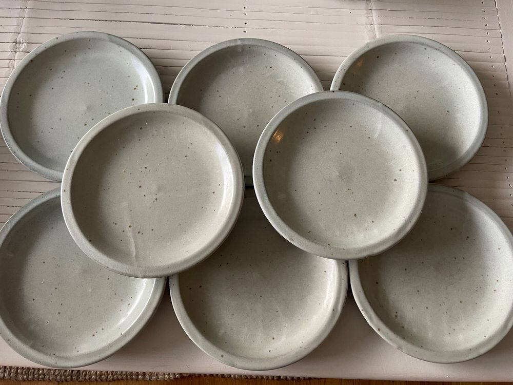 8 Salat Dessert Beilage Teller Farbe Bois de Bresse TAIZÉ (Gebraucht ...