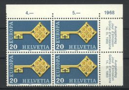 1968, Europa, Viererblock **
