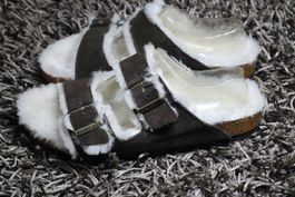 Birkenstock, Arizona, Lammfell / Veloursleder, Gr. 43, NEU