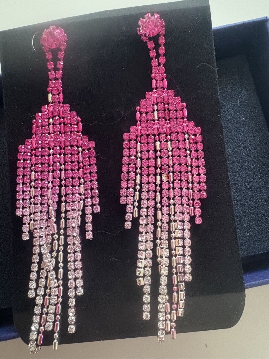 Orecchini pendenti & Orecchini a lobo: Glamouröse Pinke Ohrringe , NEU – Nuovo (secondo la descrizione) da Obbürgen venduto da bugi6868 6