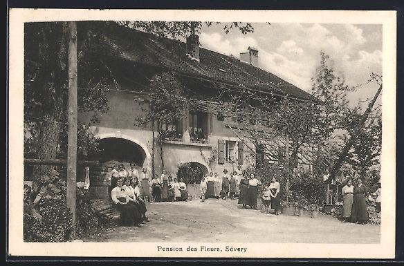 Ansichtskarten: AK Sévery, Pension des Fleurs, 1910 – Gebraucht aus Berlin von bartko-reher