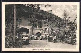 AK Sévery, Pension des Fleurs, 1910