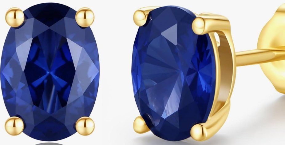 Orecchini pendenti & Orecchini a lobo: Ohrringe 14k Echtgold mit Saphir – Nuovo e nell'imballaggio originale da Hemmental venduto da Fantasie1