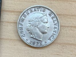 Schweiz 20 Rappen 1921 | Alte Schweizer Münze | Sammlerstück