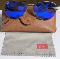 Ray-Ban Aviator RB3025 blau verspiegelt inkl. Etui