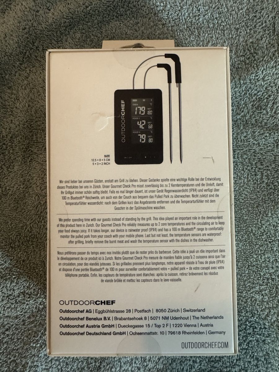 Outdoorchef Sonstiges für Haushalt & Wohnen: OUTDOORCHEF Gourmet Check Pro Fleischthermometer – Neu und originalverpackt aus Horgen von d.k77 2