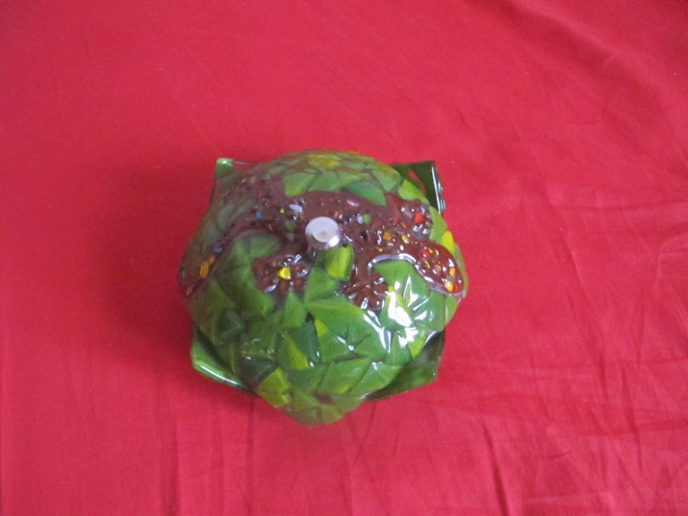 Vintage Dose Glasdose Deckeldose mit Eidechsen Motiv Kaufen auf Ricardo