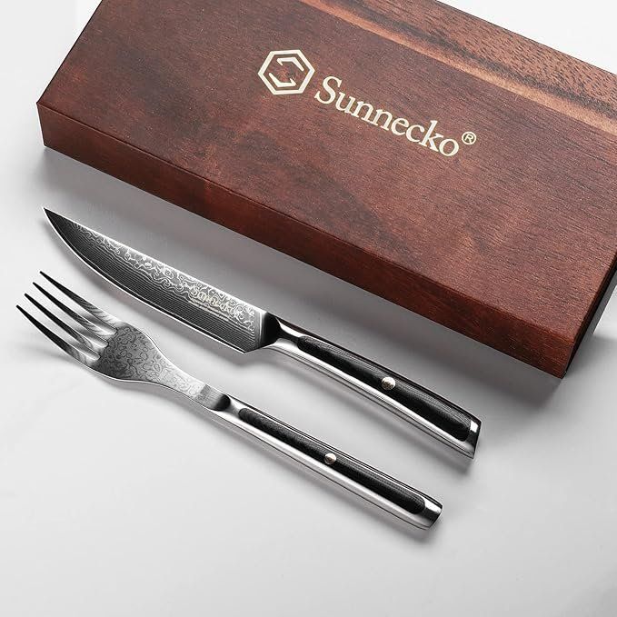 Bestecksets: Steakbesteck Set Steakmesser Set - 2pcs Damast Steakbesteck – Neu und originalverpackt aus Oberentfelden von sch_8bt6 6