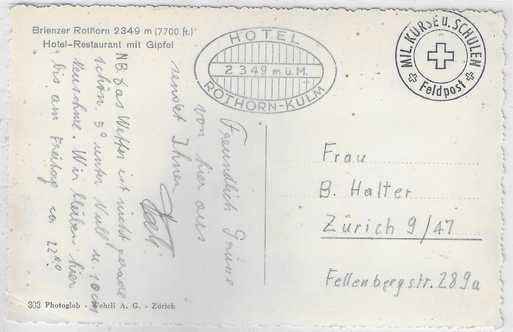 Cartoline postali: Hotel Rothorn-Kulm - coloriert – Usato da Ettingen venduto da Kartenplanet 1