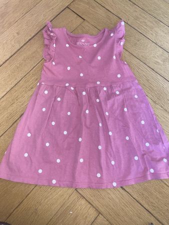 Süsses H&M Sommerkleid Punkte Rosa Gr. 98/104