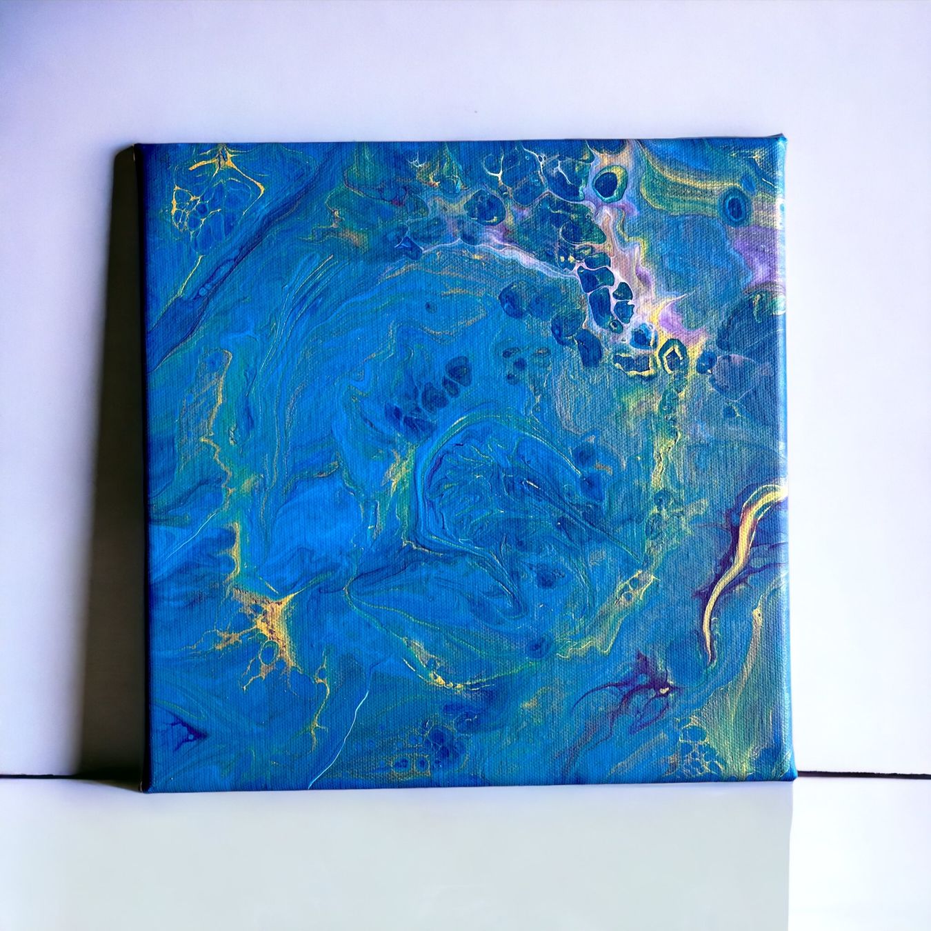 Gemälde: Blaues Acrylgemälde 25x25 Einzelstück – Neu (gemäss Beschreibung) aus Hochdorf von Jasminurschel