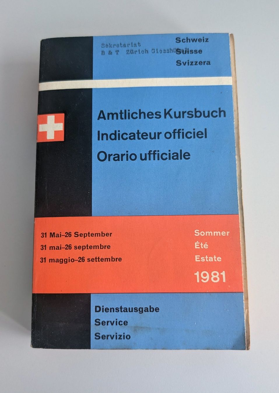 Libri: Amtliches Kursbuch Sommer 1981 – Usato da Thun venduto da Irreriwan