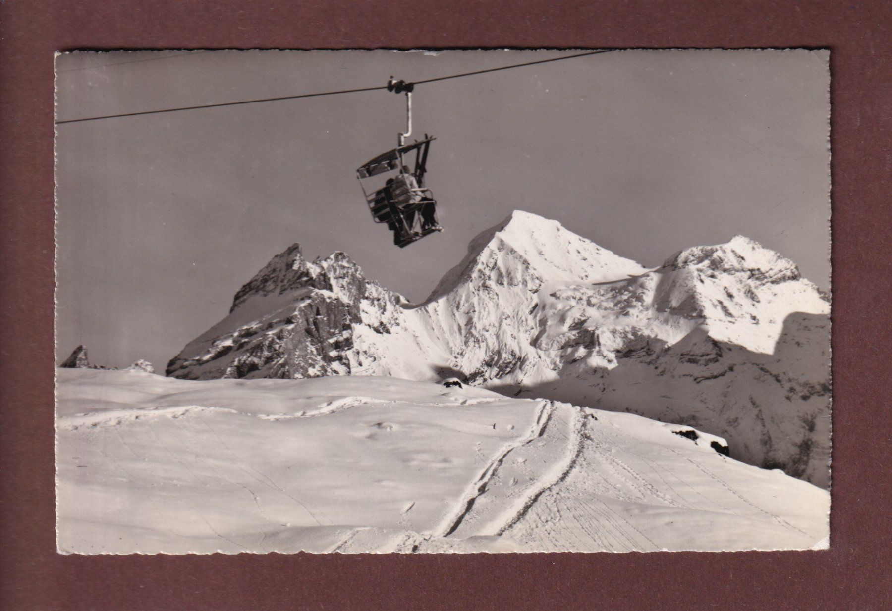 Ansichtskarten: Sesselbahn KANDERSTEG-OESCHINEN - 1951 – Gebraucht aus Pully von nicecards-shop