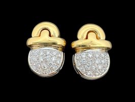 Brillanten 0.75c Ohrclips 18k GG WG 18x16mm *S2563