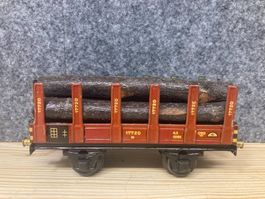 Märklin Spur 0 mit Langholz beladener Rungenwagen 17720