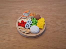 Handmade Käseplatte 4cm für Puppenhaus
