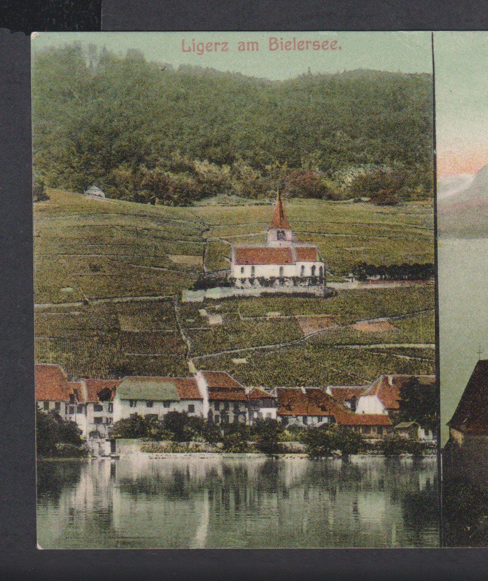 Cartoline postali: Ligerz am Bielersee   -   alte Litho-Ansichtskarte – Usato da Vitznau venduto da Ropaku