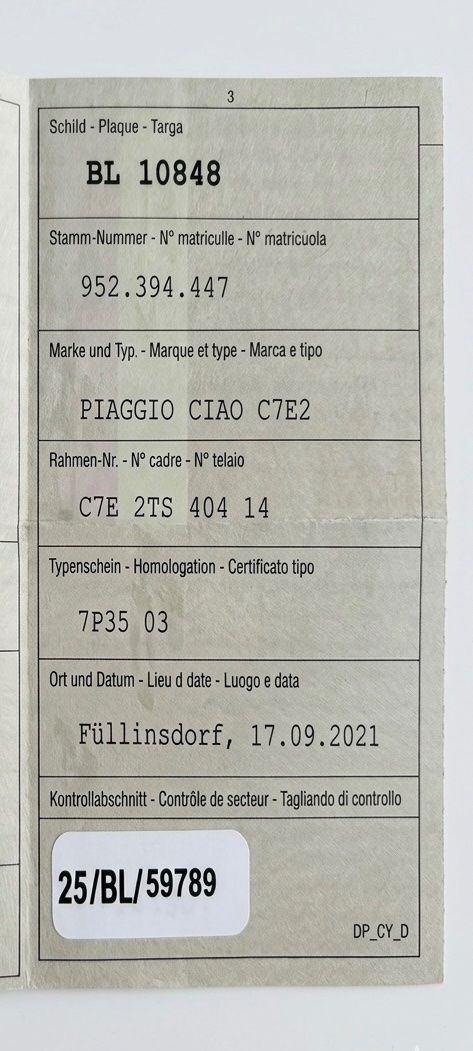 Piaggio Mofas: Piaggio Ciao inkl. Zubehör – Gebraucht aus Reinach BL von har_7ff9 6
