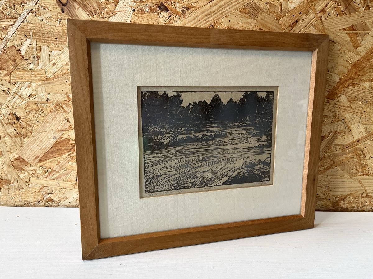 Xilografie: Holzschnitt von Andreas Chiquet – Usato da Gelterfingen venduto da liq-nator 1