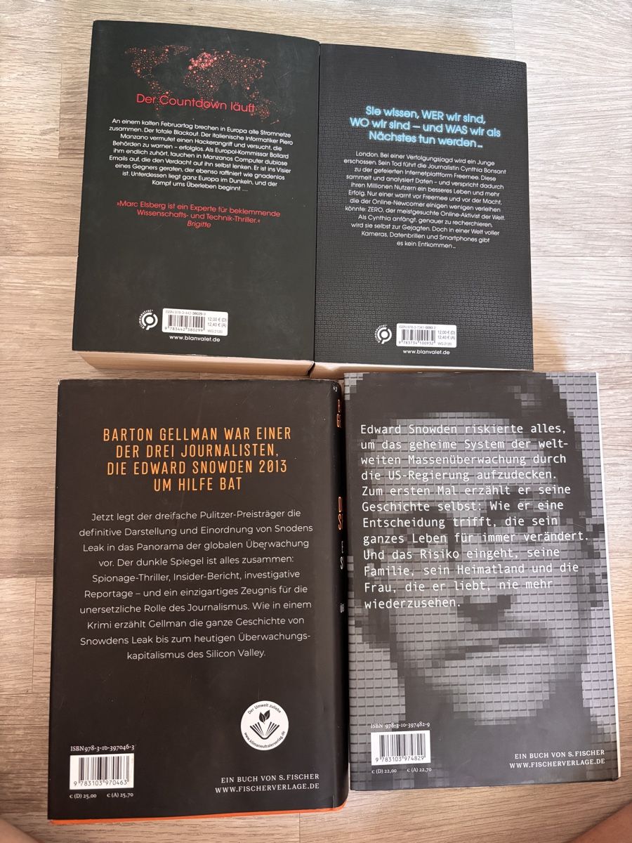 Livres: Edward Snowden Permanent Record, M. Elsberg Zero, Blackout – D'occasion à Erlinsbach SO par flick20 1