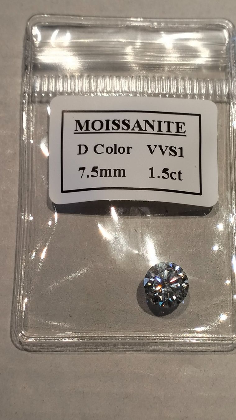 Edelsteine: Moissanit 1.5ct, 7.5mm – Neu (gemäss Beschreibung) aus Uerkheim von Justi.y 3