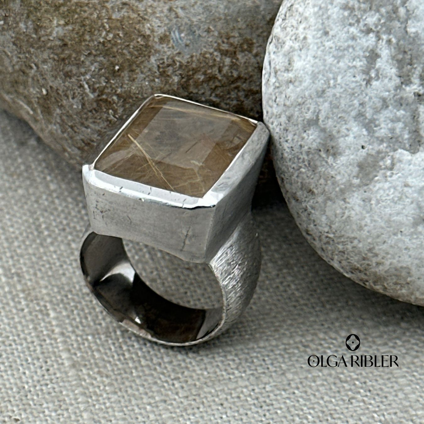Olga Ribler Anelli: Unikate Silber Ring 925 mit Rutilquarz Grösse 58 – Nuovo (secondo la descrizione) da Luzern venduto da Schmuckoutlet 5