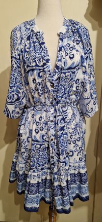 Neues blau-weisses Kleid von H&M, Gr.  XL