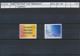 1998 "Die Post" und "Swisscom", ** postfrisch