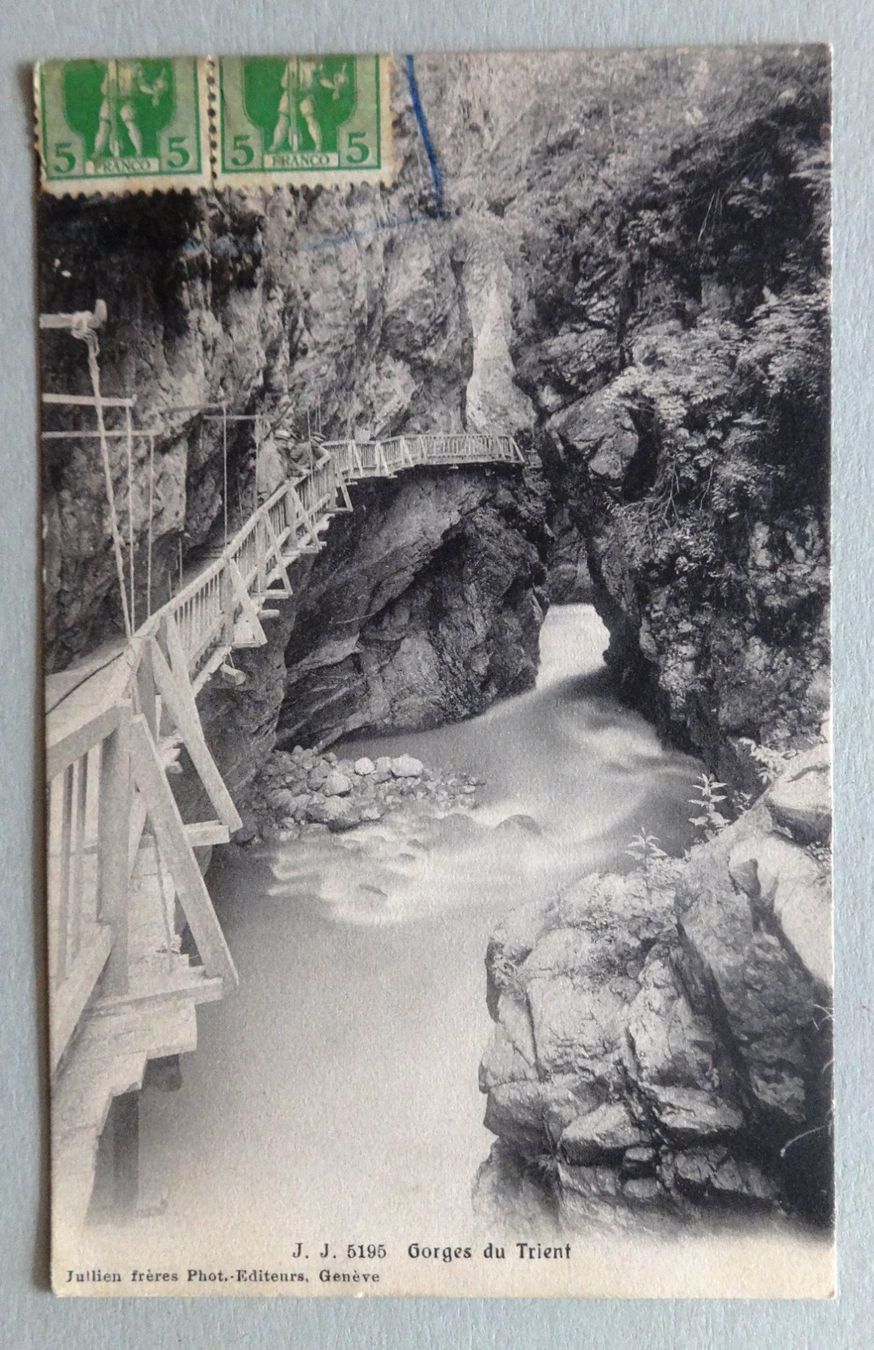 Cartoline postali: Gorges du Trient – Usato da Fétigny venduto da Billy2miny