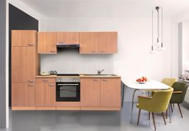 693 Küchenzeile Singleküche 270cm Buche - Küche Einbauküche