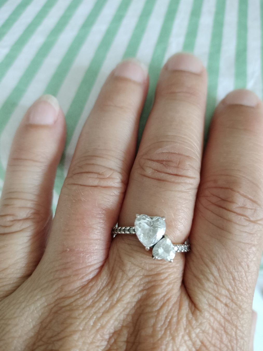 Pandora Bagues: Bague Pandora 2 Coeurs avec Zircons – D'occasion à Villars-sur-Glâne par Pilaune 2