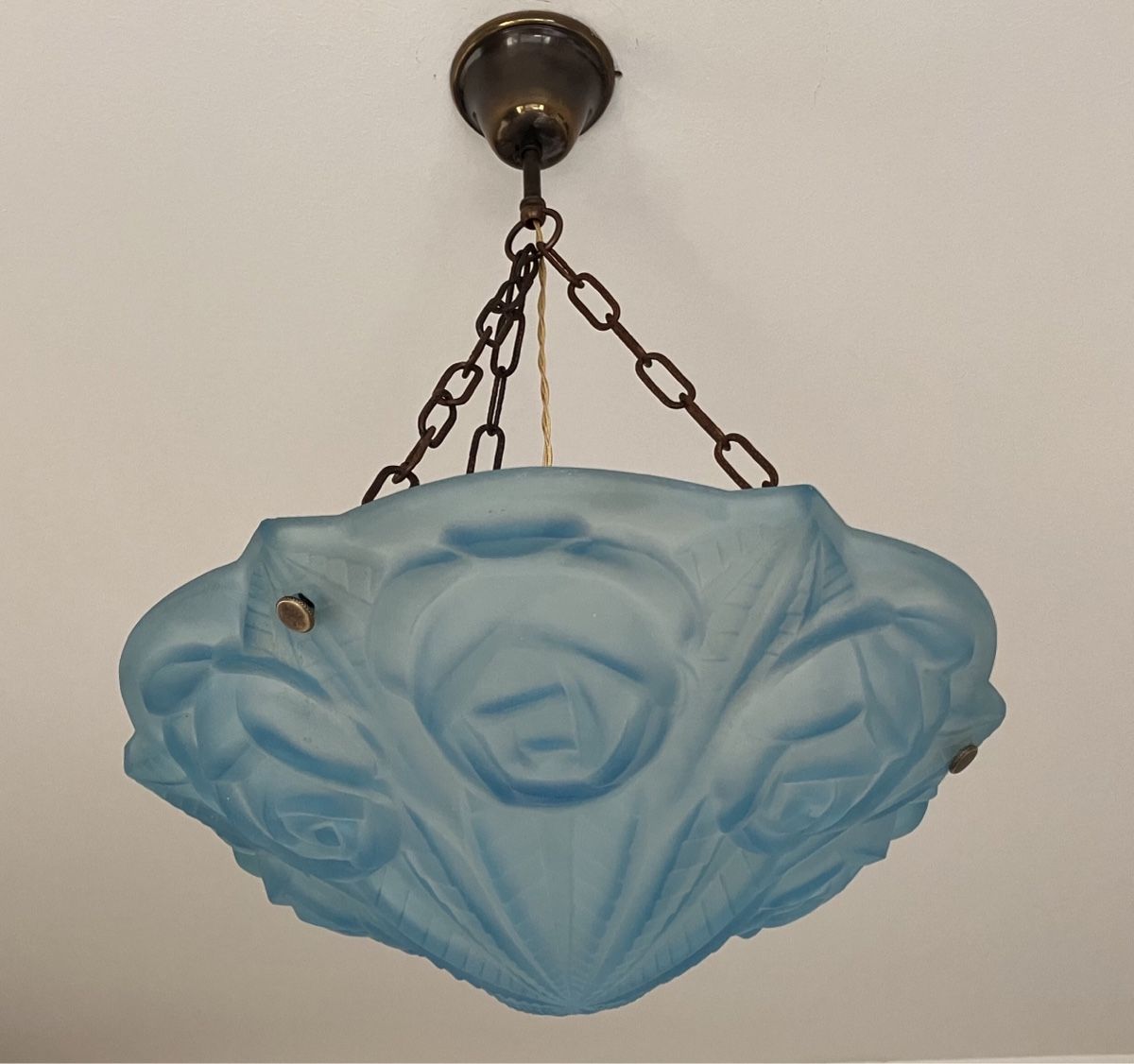 Lampadari & plafoniere: Deckenlampe  Artdeco Pressglas satiniert um 1930 – Usato da Zürich venduto da otomado 5